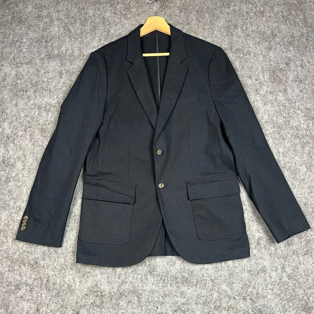 Abercrombie & Fitch Dark Navy Textured Sport Coat Blazer Size 42